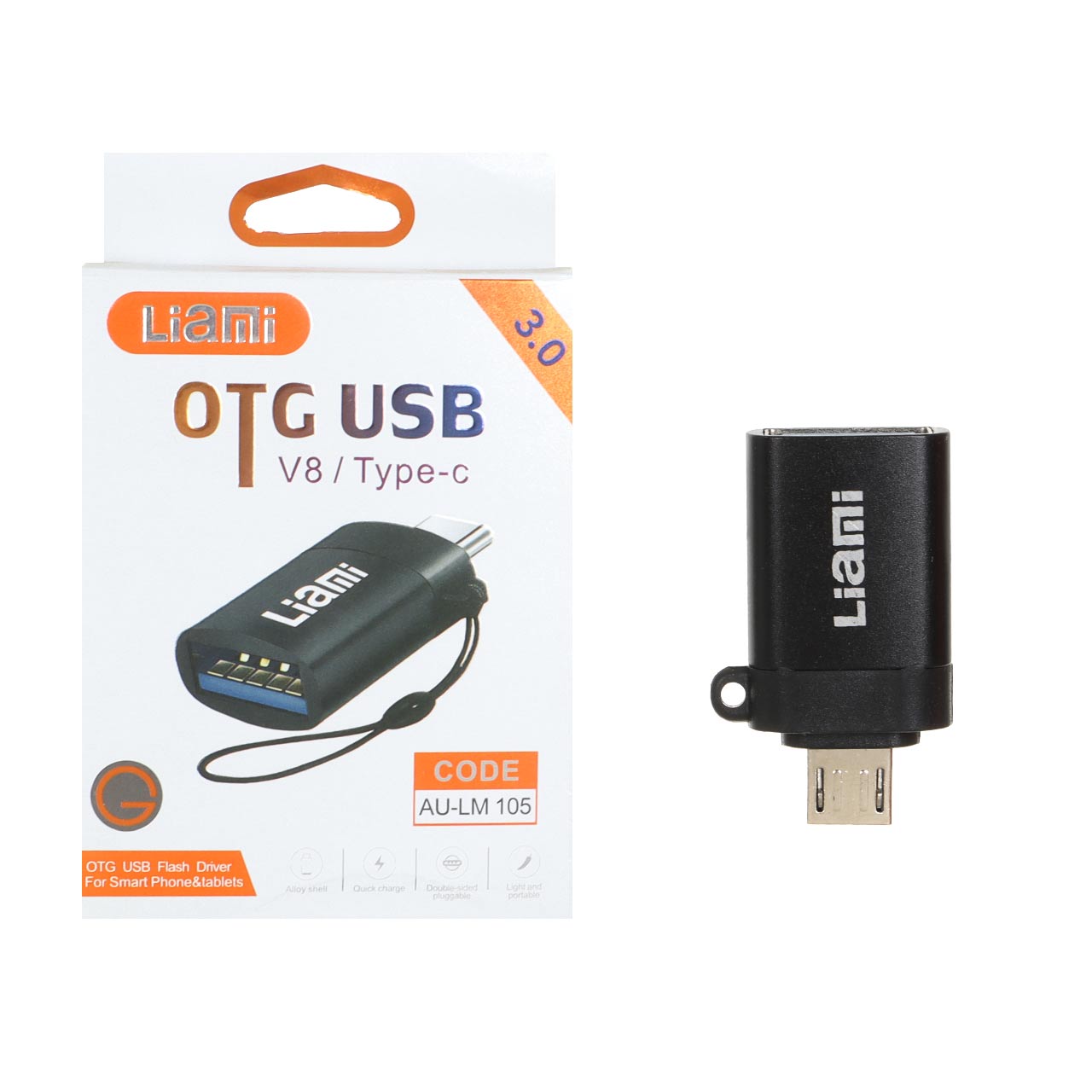 تبدیل Liami MicroUSB To USB3.0 مدل AU-LM 150 M - مشکی (گارانتی شش ماهه شرکتی)